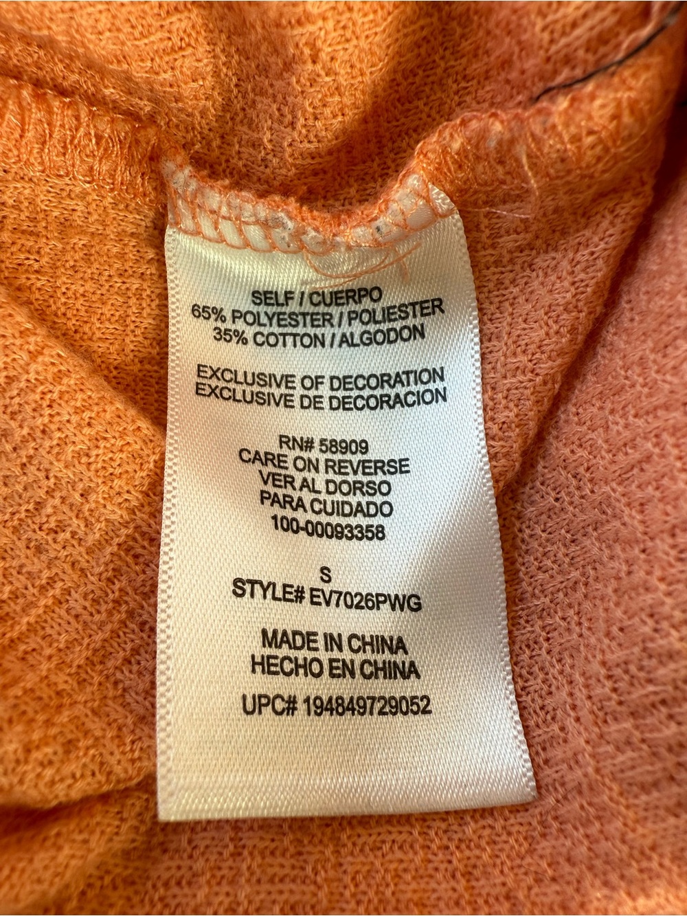 Every Sleeveless Midi Sweater Dress Peach Side Slit Textured Knit Size Small - Picture 7 of 7